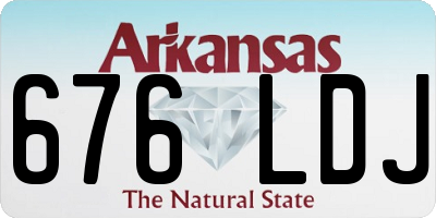 AR license plate 676LDJ