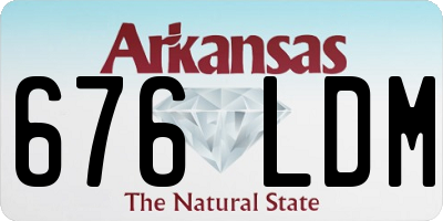 AR license plate 676LDM