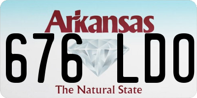 AR license plate 676LDO