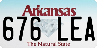 AR license plate 676LEA