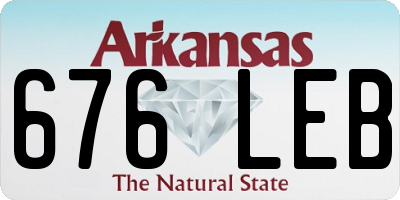AR license plate 676LEB