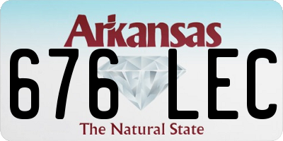 AR license plate 676LEC