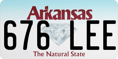AR license plate 676LEE