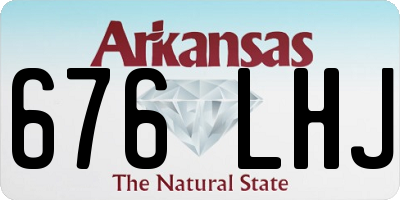 AR license plate 676LHJ
