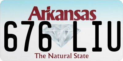 AR license plate 676LIU