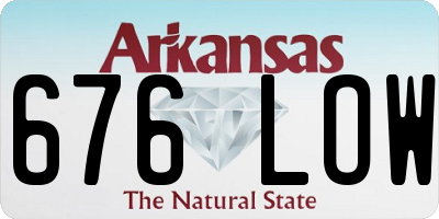 AR license plate 676LOW