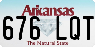 AR license plate 676LQT