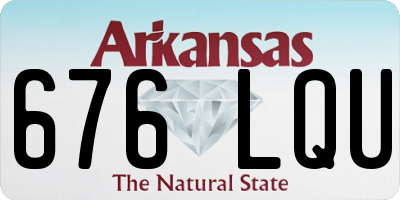 AR license plate 676LQU