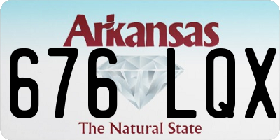 AR license plate 676LQX