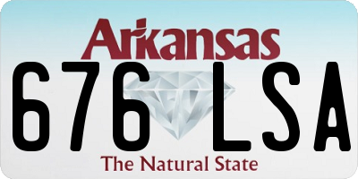 AR license plate 676LSA