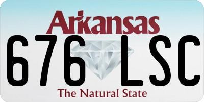 AR license plate 676LSC