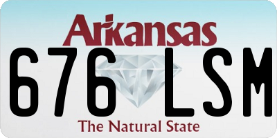 AR license plate 676LSM