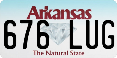 AR license plate 676LUG
