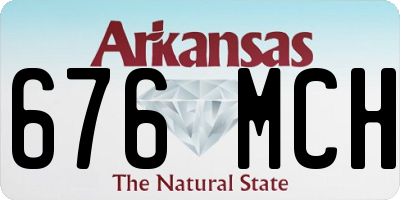 AR license plate 676MCH
