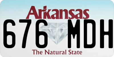 AR license plate 676MDH