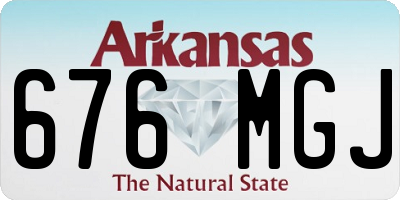 AR license plate 676MGJ