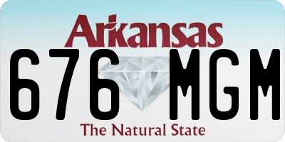 AR license plate 676MGM