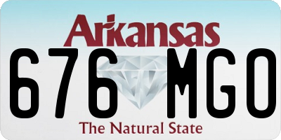 AR license plate 676MGO