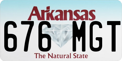 AR license plate 676MGT