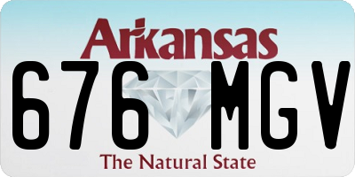 AR license plate 676MGV