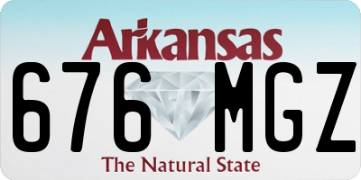 AR license plate 676MGZ