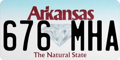 AR license plate 676MHA