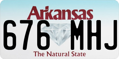 AR license plate 676MHJ