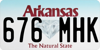 AR license plate 676MHK
