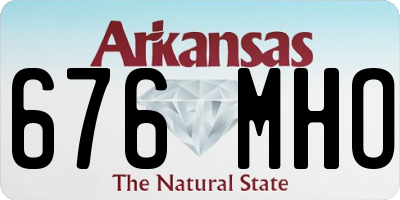 AR license plate 676MHO