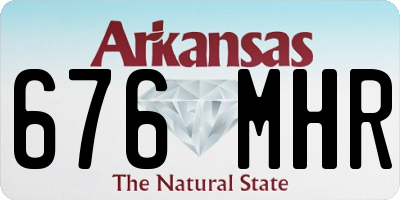 AR license plate 676MHR