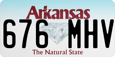 AR license plate 676MHV
