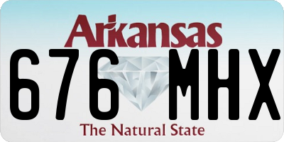 AR license plate 676MHX