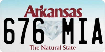 AR license plate 676MIA