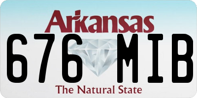 AR license plate 676MIB