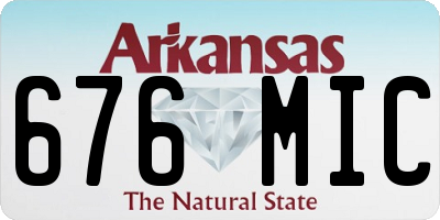 AR license plate 676MIC