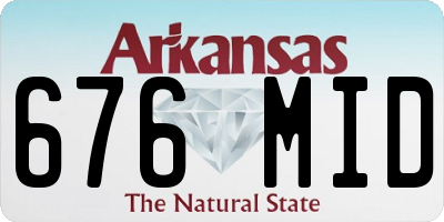 AR license plate 676MID