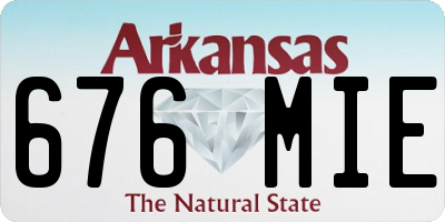 AR license plate 676MIE