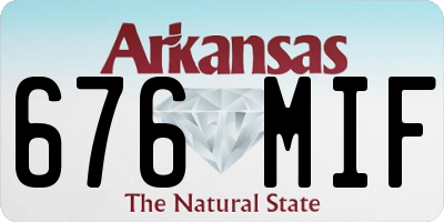 AR license plate 676MIF