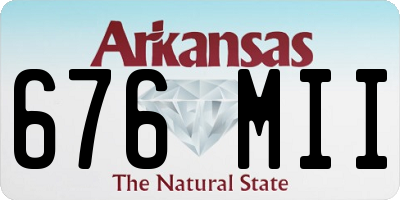 AR license plate 676MII