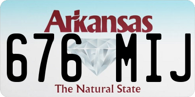 AR license plate 676MIJ