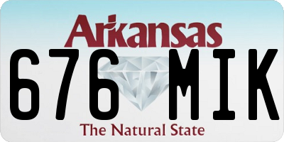 AR license plate 676MIK