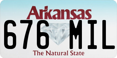 AR license plate 676MIL