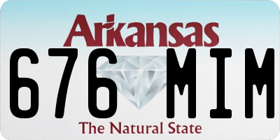 AR license plate 676MIM
