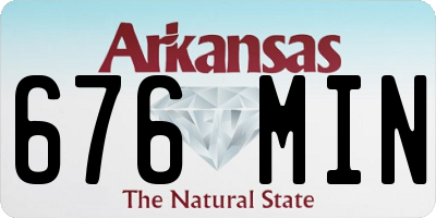 AR license plate 676MIN
