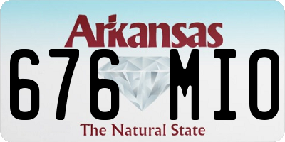 AR license plate 676MIO
