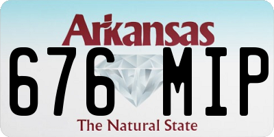 AR license plate 676MIP
