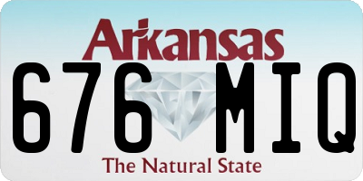 AR license plate 676MIQ
