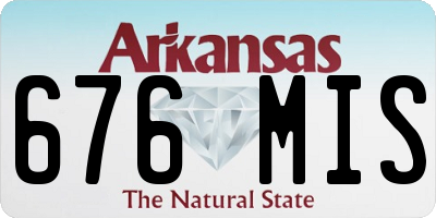 AR license plate 676MIS
