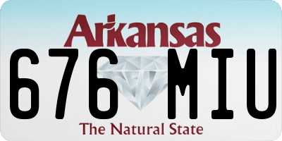 AR license plate 676MIU