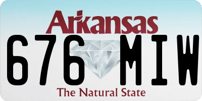 AR license plate 676MIW
